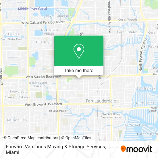 Forward Van Lines Moving & Storage Services map