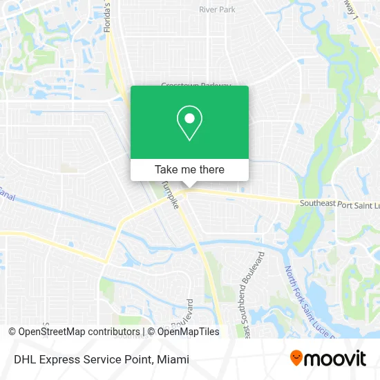 DHL Express Service Point map