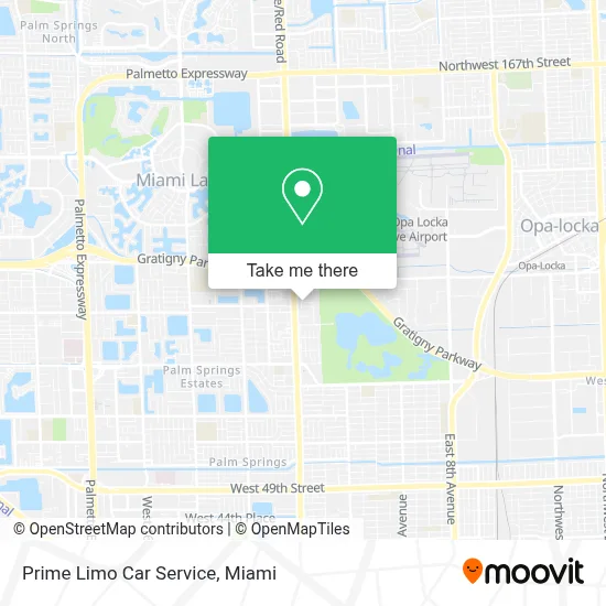 Prime Limo Car Service map