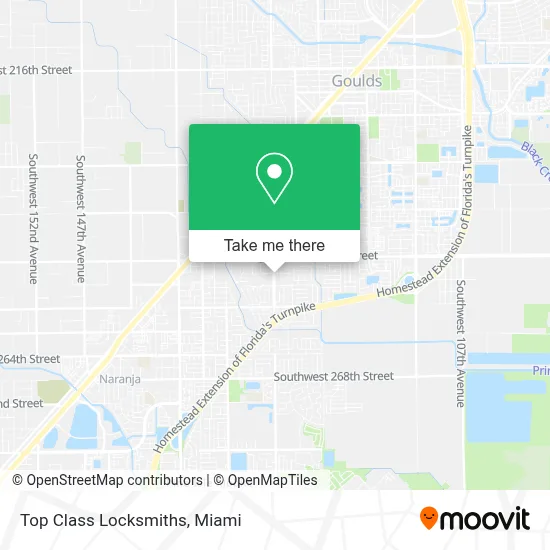 Top Class Locksmiths map