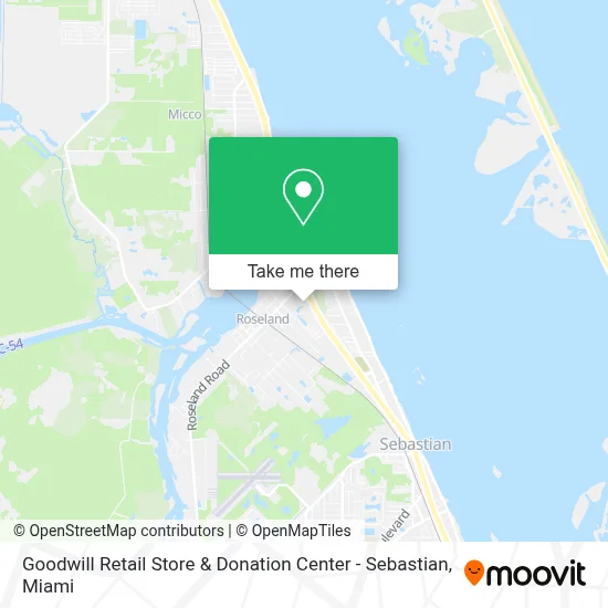 Goodwill Retail Store & Donation Center - Sebastian map