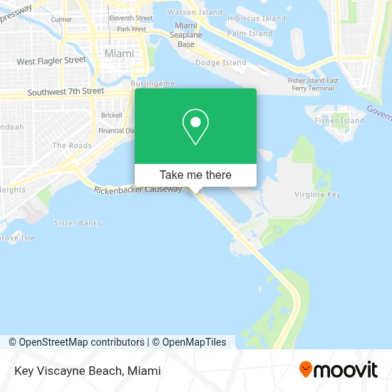Key Viscayne Beach map