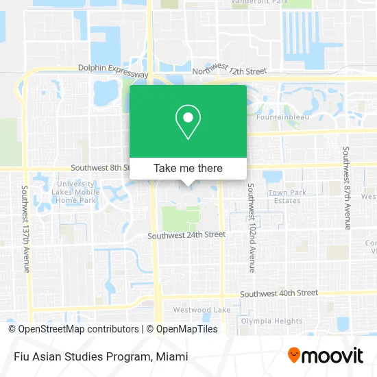 Fiu Asian Studies Program map