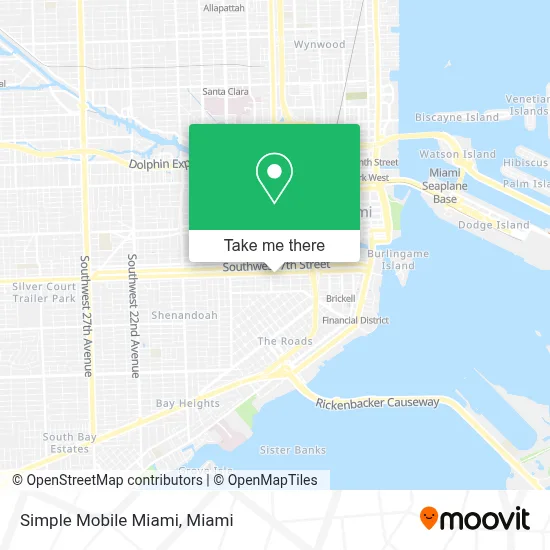 Simple Mobile Miami map