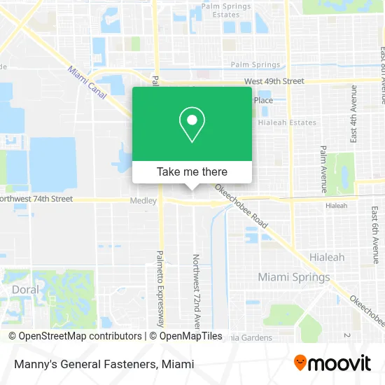 Manny's General Fasteners map