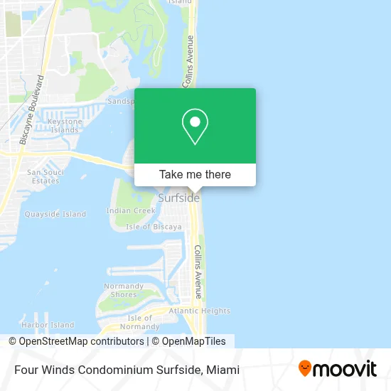 Four Winds Condominium Surfside map