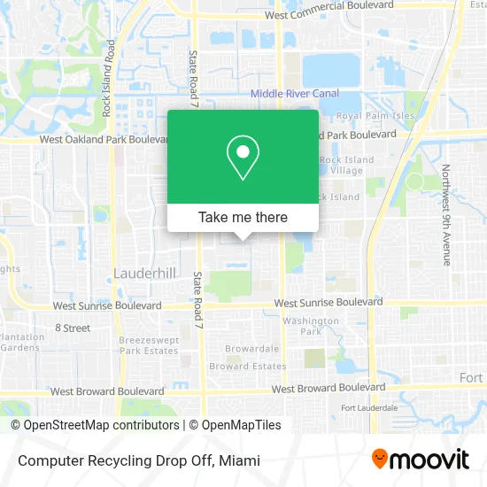 Computer Recycling Drop Off map