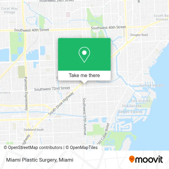 Miami Plastic Surgery map
