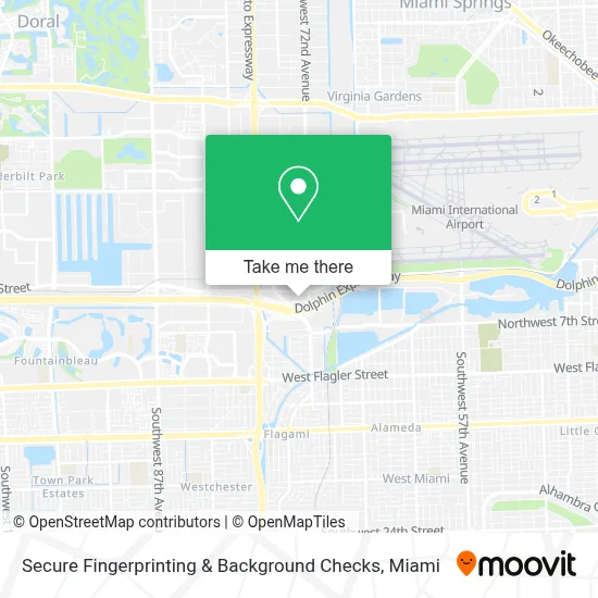 Secure Fingerprinting & Background Checks map