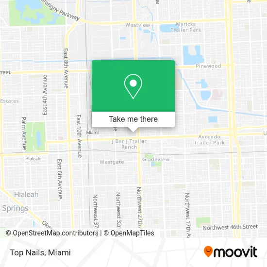 Top Nails map