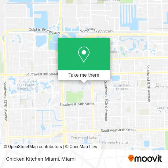 Chicken Kitchen Miami map