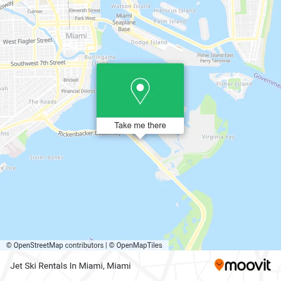 Jet Ski Rentals In Miami map