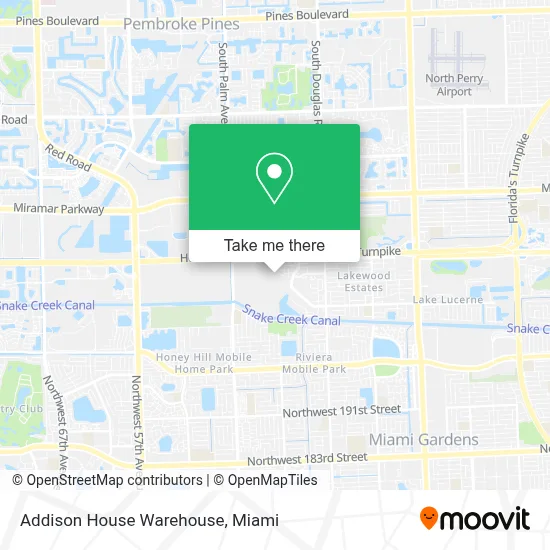 Addison House Warehouse map