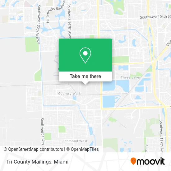 Tri-County Mailings map