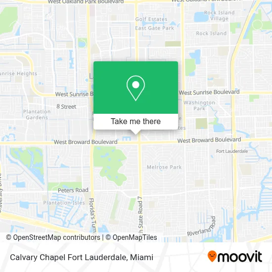Calvary Chapel Fort Lauderdale map