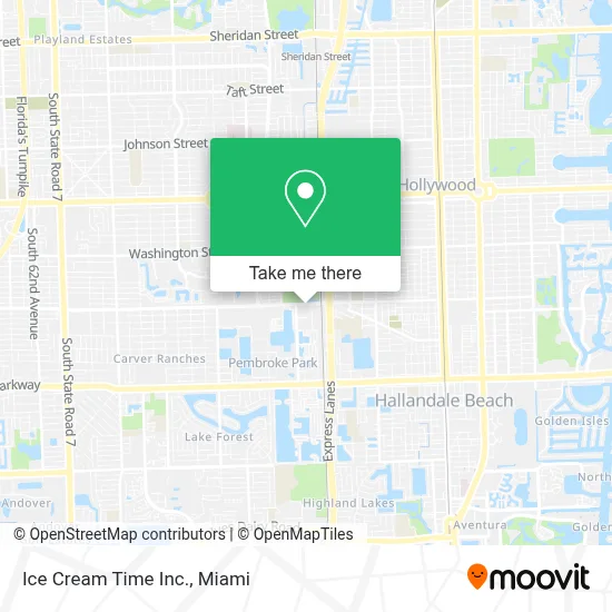Ice Cream Time Inc. map