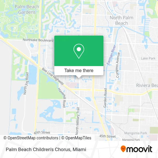 Palm Beach Children's Chorus map