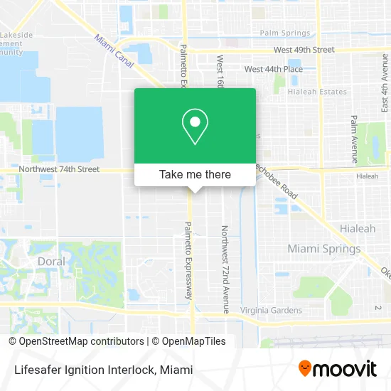 Lifesafer Ignition Interlock map
