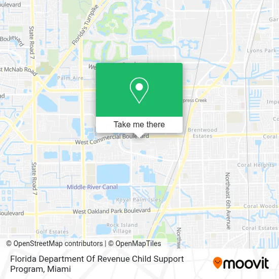 Florida Department Of Revenue Child Support Program map