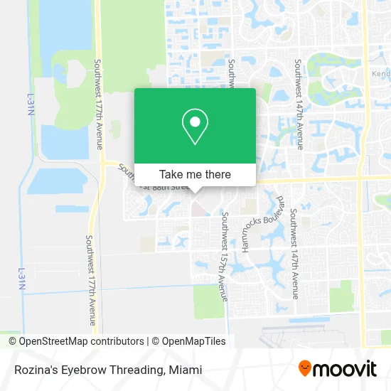 Rozina's Eyebrow Threading map