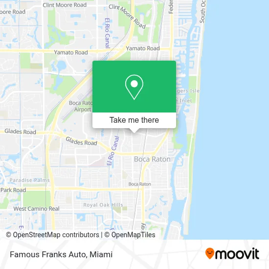 Famous Franks Auto map