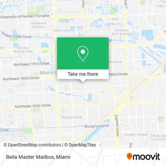 Bella Master Mailbox map