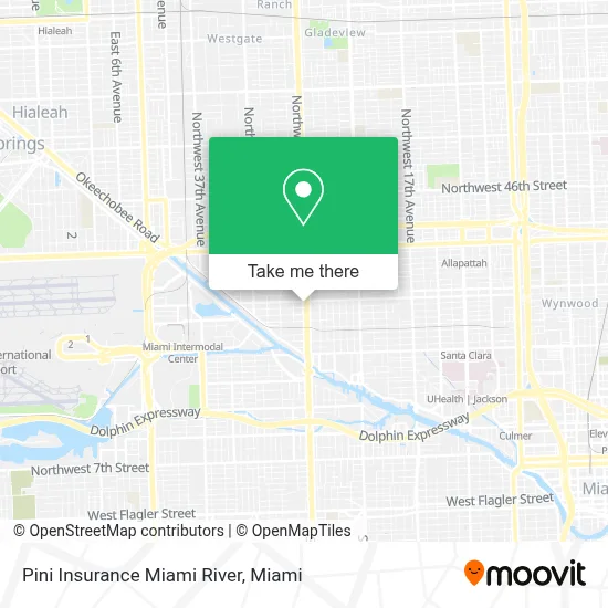 Pini Insurance Miami River map