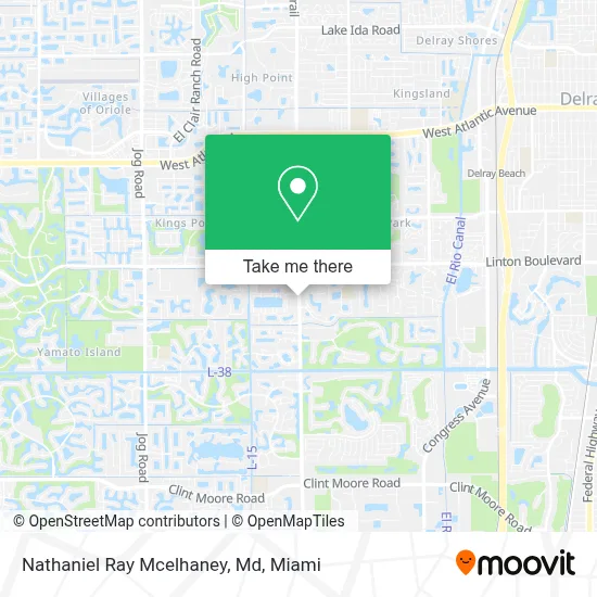 Nathaniel Ray Mcelhaney, Md map
