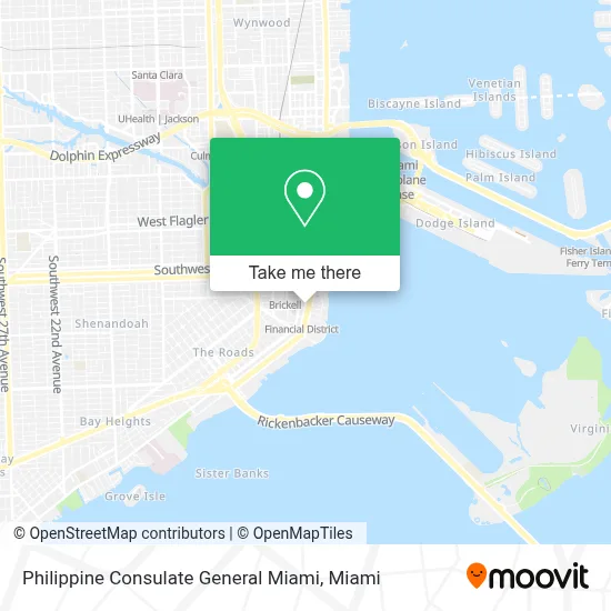 Philippine Consulate General Miami map
