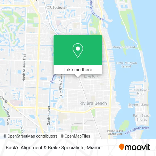 Buck's Alignment & Brake Specialists map