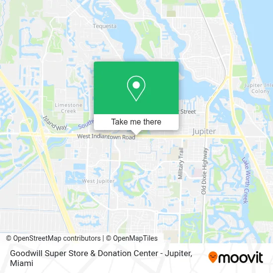 Goodwill Super Store & Donation Center - Jupiter map