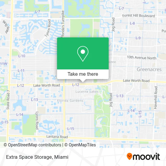 Extra Space Storage map