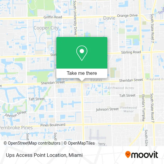Ups Access Point Location map