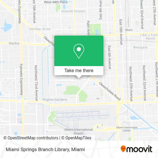 Miami Springs Branch Library map