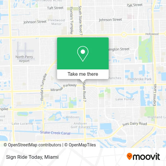 Sign Ride Today map