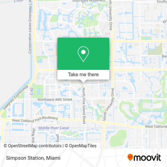 Simpson Station map