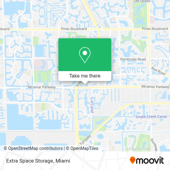 Extra Space Storage map
