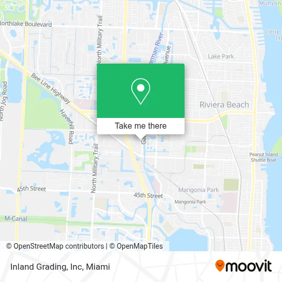 Inland Grading, Inc map