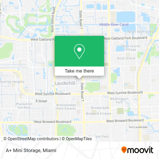 A+ Mini Storage map