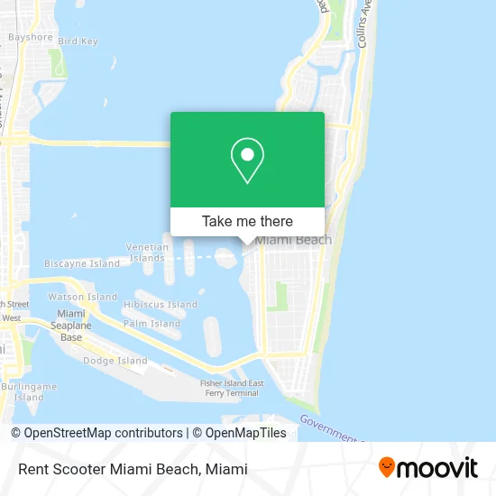 Rent Scooter Miami Beach map