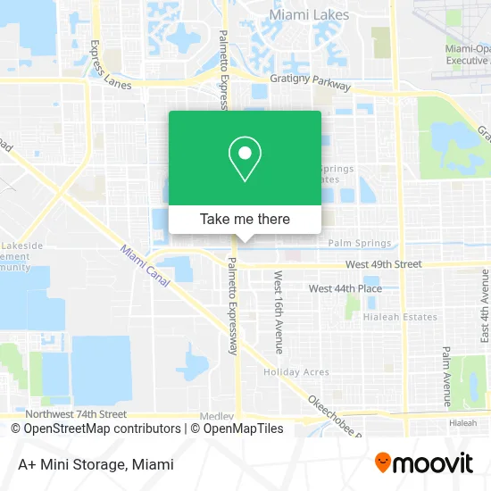 A+ Mini Storage map