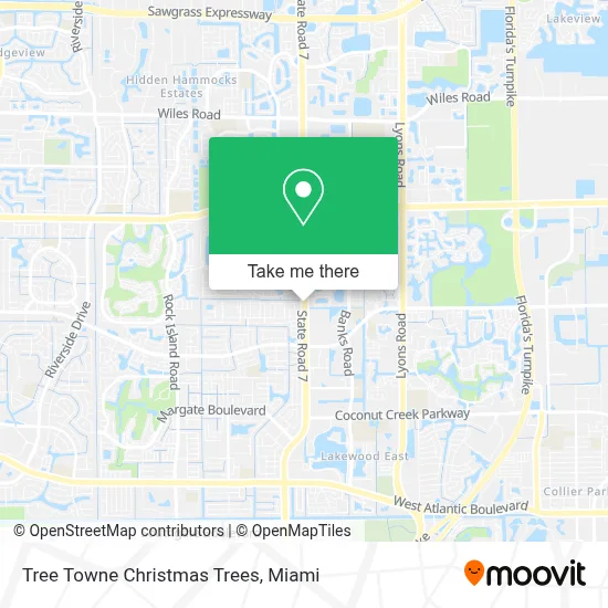 Tree Towne Christmas Trees map