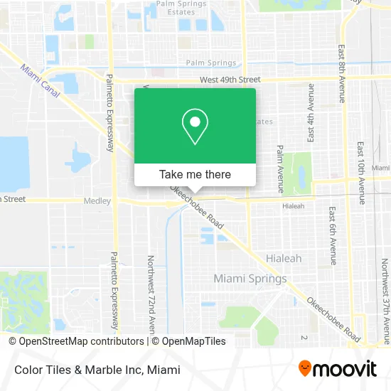 Color Tiles & Marble Inc map