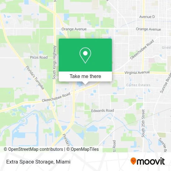 Extra Space Storage map