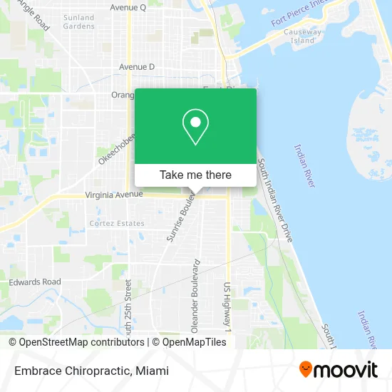 Embrace Chiropractic map