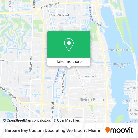 Barbara Bay Custom Decorating Workroom map