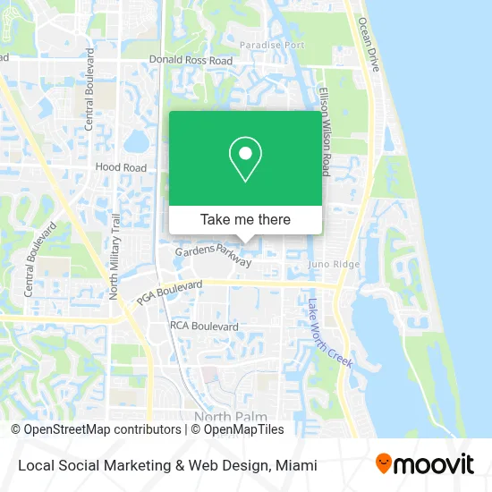 Local Social Marketing & Web Design map