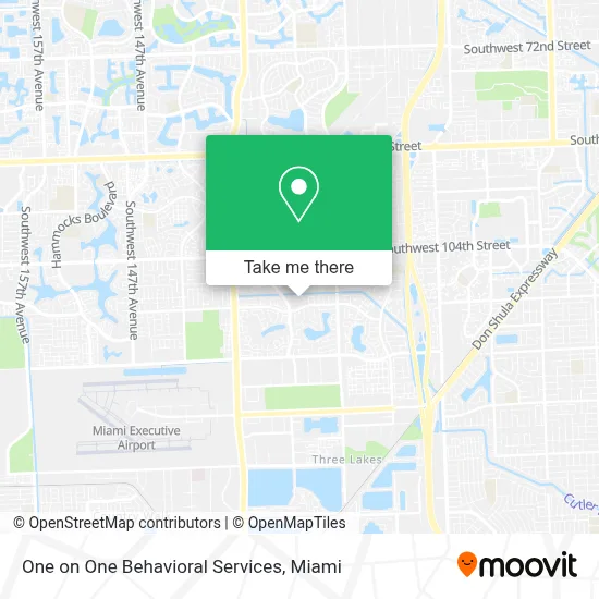 One on One Behavioral Services map