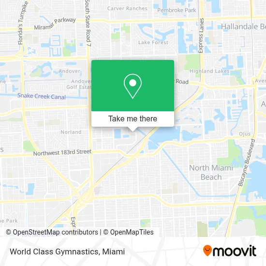 World Class Gymnastics map