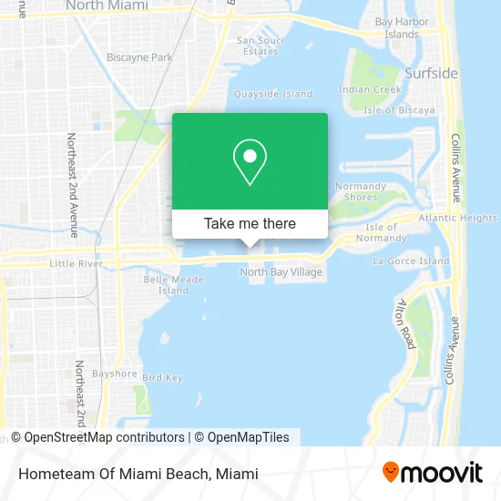 Hometeam Of Miami Beach map